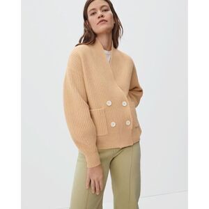 Everlane The Felted Wool Double-Breasted Cardigan S Yellow